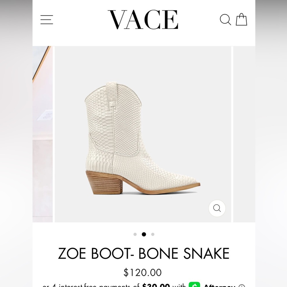 Zoe Boot - Bone Snake